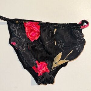 Vintage Victoria”s Secret 100% Silk String Bikini nwot